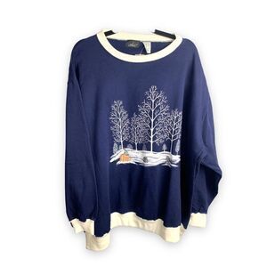 Vintage Chic NWT Winter Scene Sweatshirt 26/28
